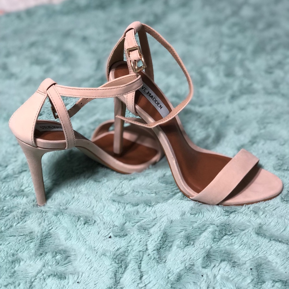 Strap nude heels